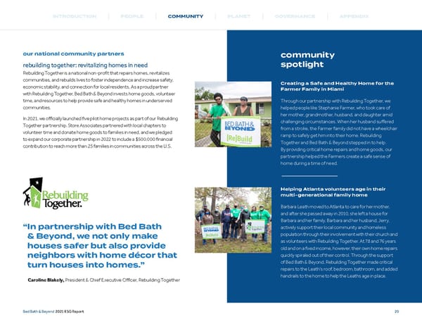 Bed, Bath and Beyond ESG Report - Page 21