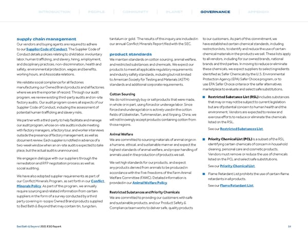 Bed, Bath and Beyond ESG Report - Page 35