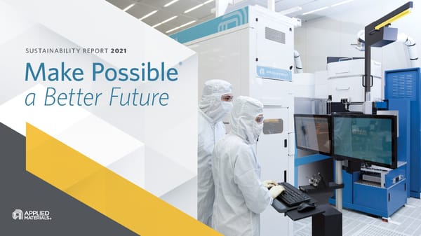 Applied Materials Sustainability Report - Page 1