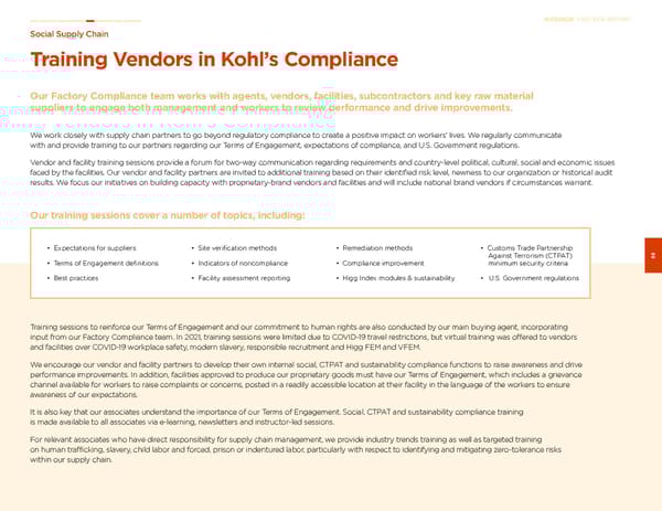 Kohl's 2021 ESG Report - Page 66