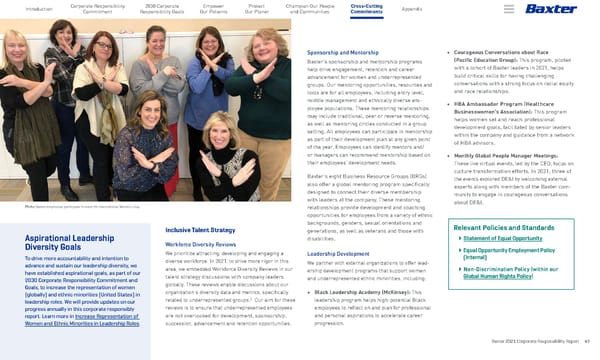 Baxter Corporate Responsibility Report - Page 47