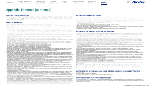 Baxter Corporate Responsibility Report - Page 64