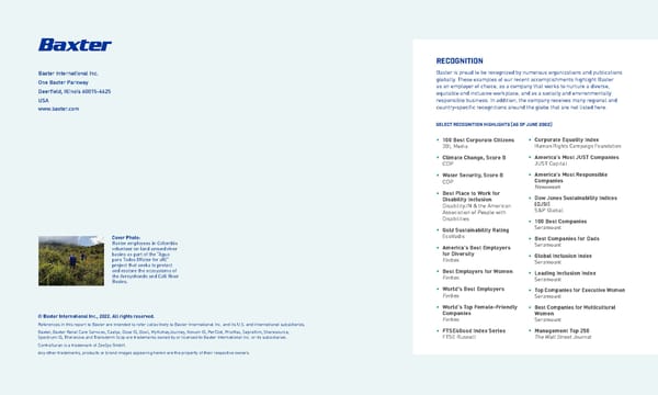 Baxter Corporate Responsibility Report - Page 65