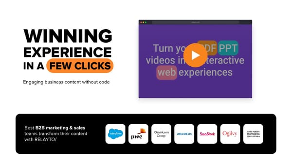 RELAYTO/ Interactive Pitch Deck - Page 1