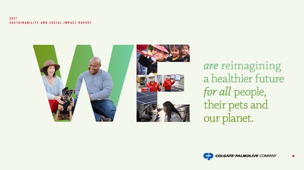 Colgate Palmolive Sustainability & Social Impact Report - Page 1