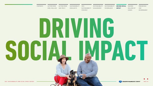 Colgate Palmolive Sustainability & Social Impact Report - Page 22