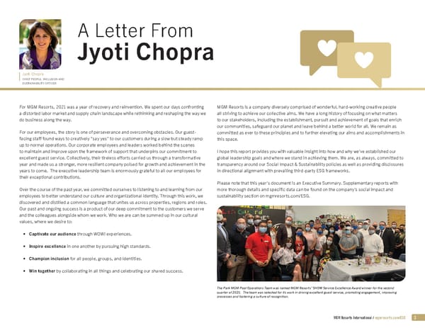 MGM Resorts Social Impact & Sustainability - Page 3
