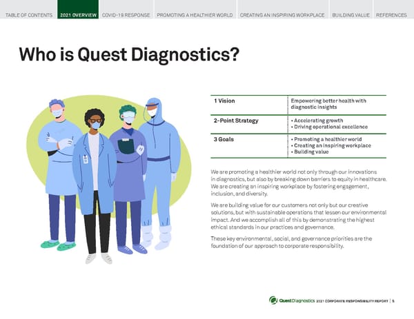 Quest Diagnostics Corporate Responsibility Report - Page 5