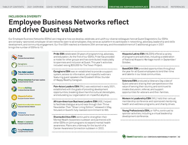 Quest Diagnostics Corporate Responsibility Report - Page 50