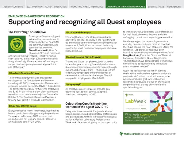 Quest Diagnostics Corporate Responsibility Report - Page 54