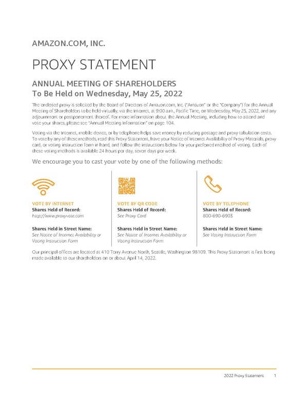 Amazon 2022 Proxy Statement - Page 9
