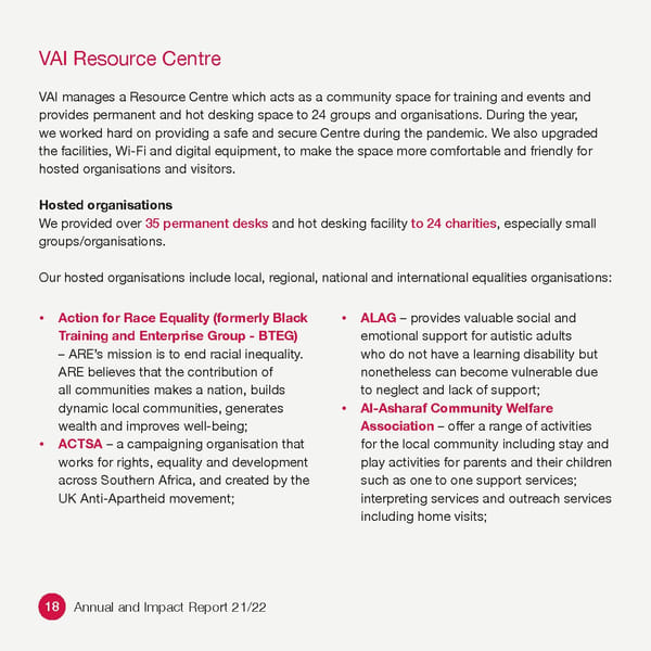 VAI Annual Impact Report 2021/22 - Page 18