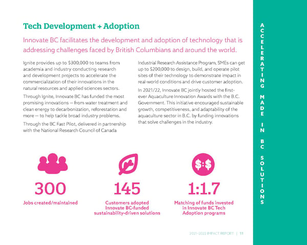 Innovate BC 2021 2022 Impact Report - Page 13