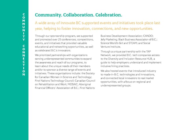 Innovate BC 2021 2022 Impact Report - Page 18