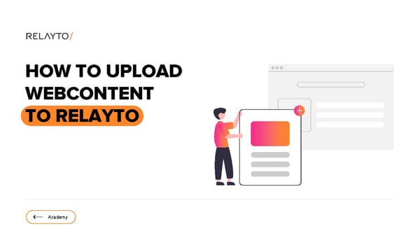 How to Upload Webcontent to RELAYTO - Page 1