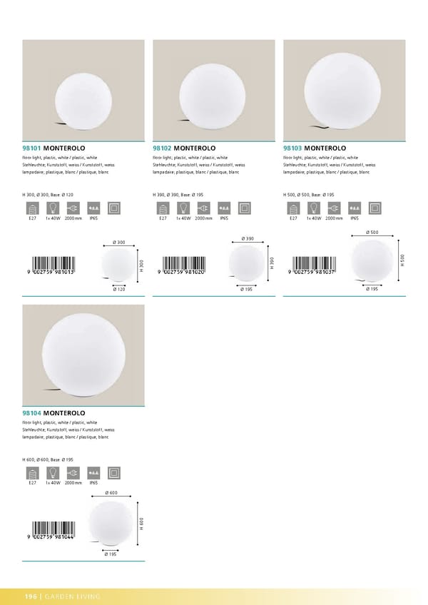 EGLO 2020 2021 Outdoor Luminaires - Page 198