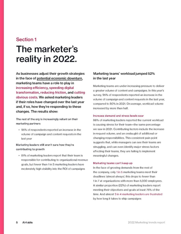 Airtable Marketing Trends Report 2022 - Page 5