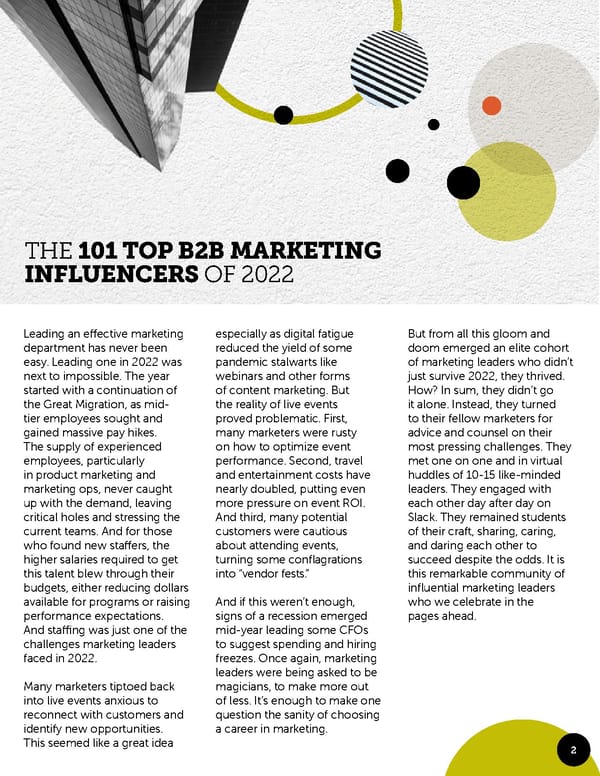 101 Top B2B Marketing Influencers of 2022 - Page 2