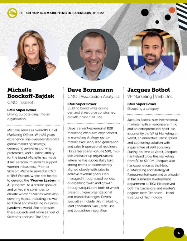 101 Top B2B Marketing Influencers of 2022 - Page 6