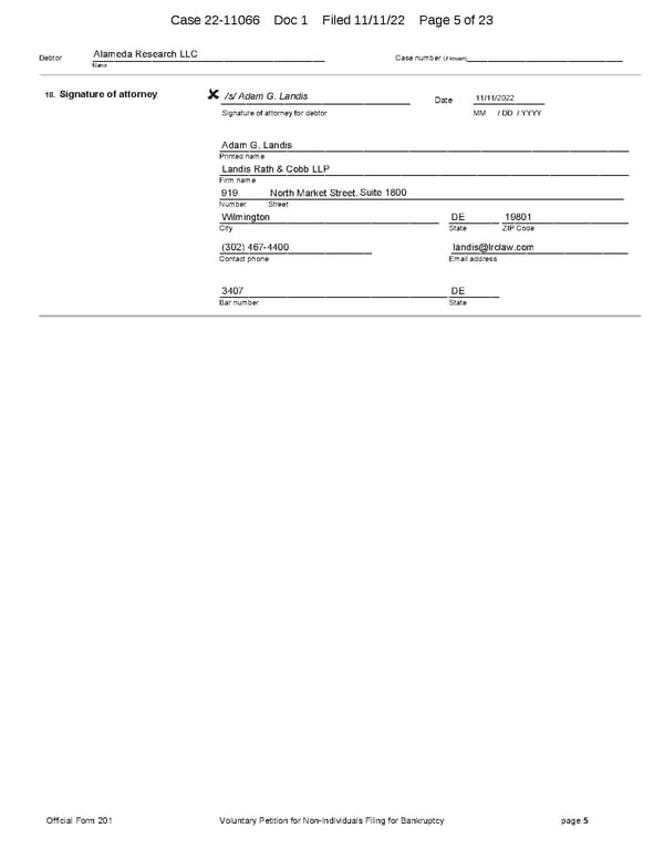 FTX bankruptcy filing - Page 5