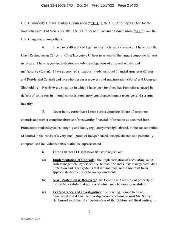 FTX Chapter 11 Petition & Pleadings - Page 2