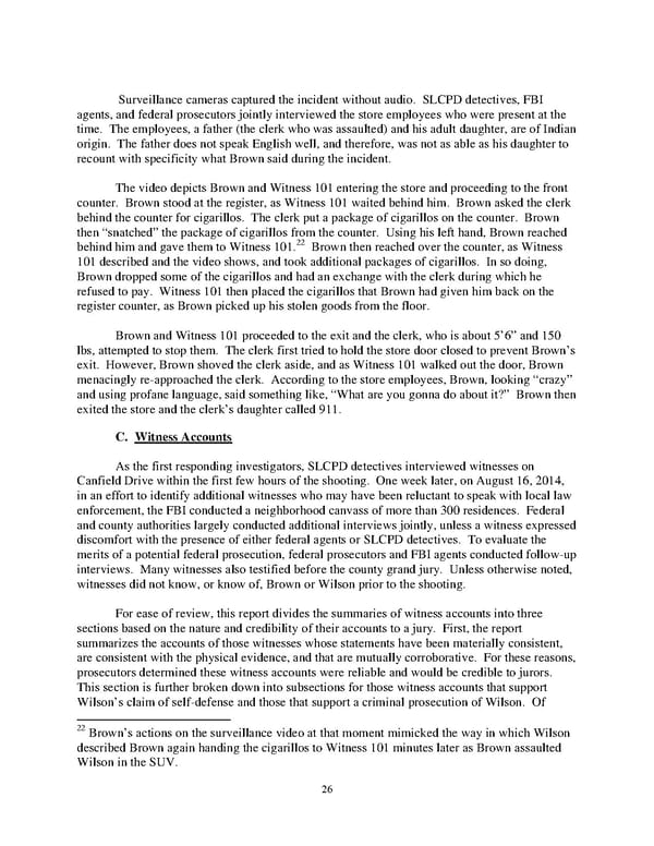 DOJ Report on Shooting of Michael Brown  - Page 26