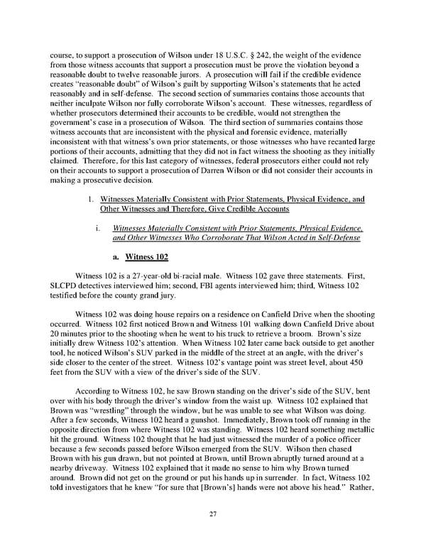 DOJ Report on Shooting of Michael Brown  - Page 27