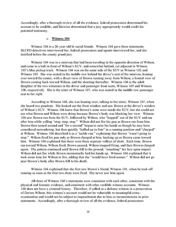 DOJ Report on Shooting of Michael Brown  - Page 30