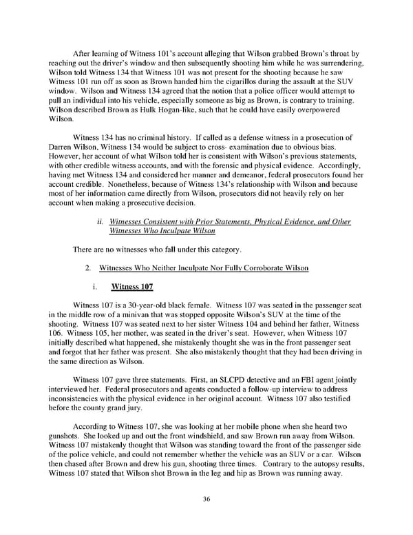 DOJ Report on Shooting of Michael Brown  - Page 36