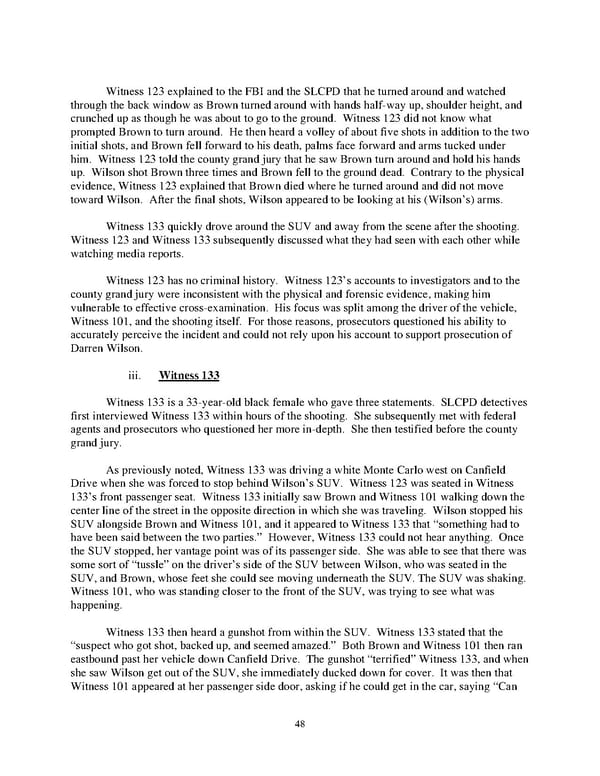 DOJ Report on Shooting of Michael Brown  - Page 48