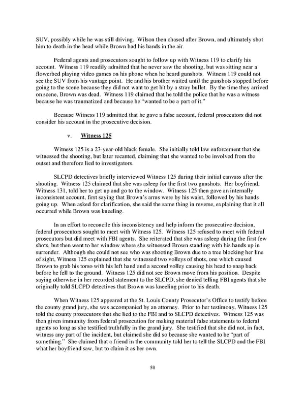 DOJ Report on Shooting of Michael Brown  - Page 50