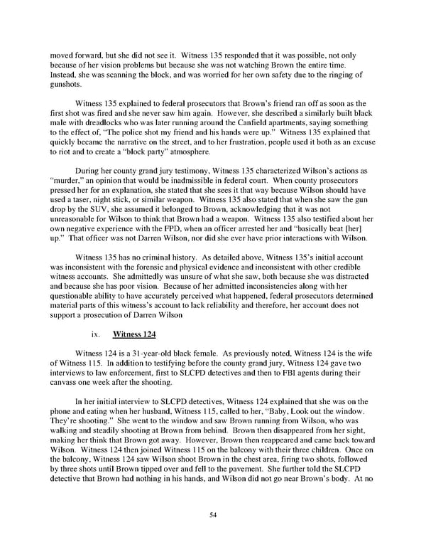 DOJ Report on Shooting of Michael Brown  - Page 54