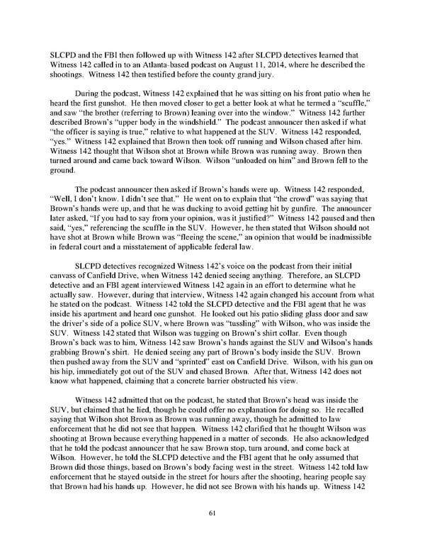 DOJ Report on Shooting of Michael Brown  - Page 61