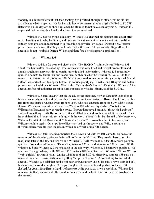 DOJ Report on Shooting of Michael Brown  - Page 62