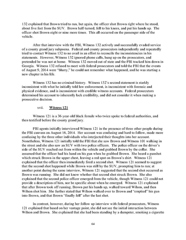 DOJ Report on Shooting of Michael Brown  - Page 64