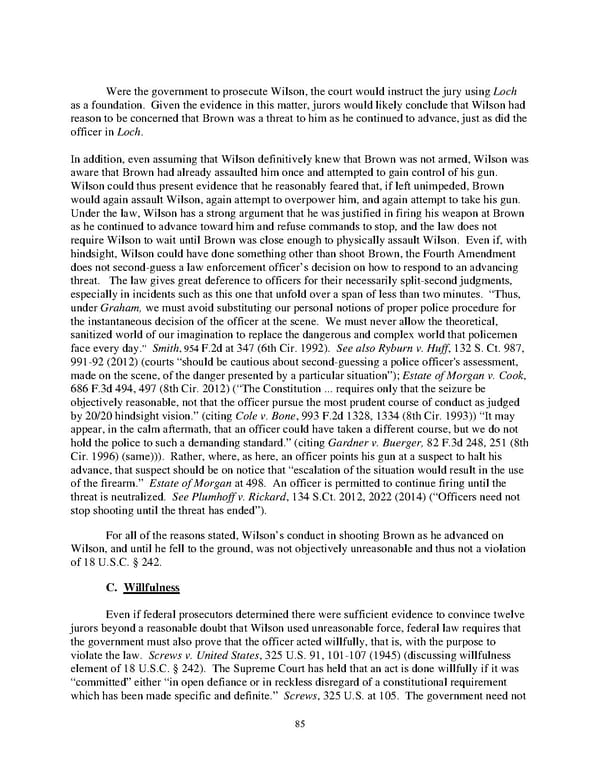 DOJ Report on Shooting of Michael Brown  - Page 85