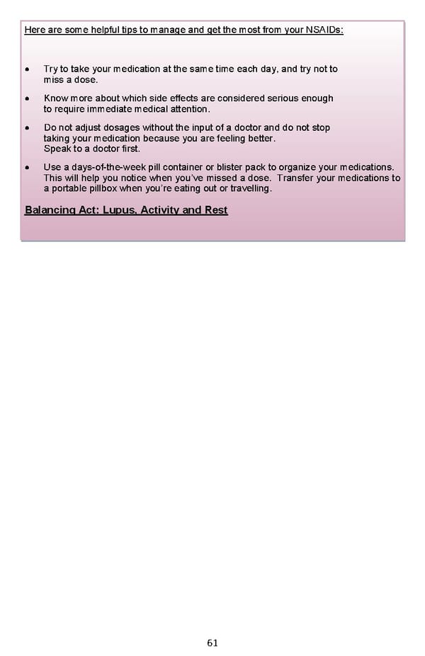 Living Well With Lupus Facts Booklet - Page 61