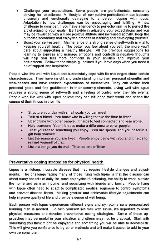 Living Well With Lupus Facts Booklet - Page 67