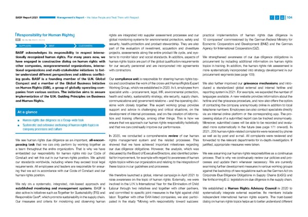 Integrated Report | BASF - Page 104