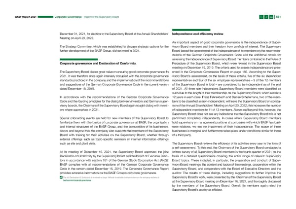 Integrated Report | BASF - Page 181