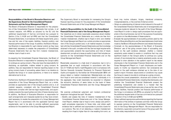 Integrated Report | BASF - Page 191