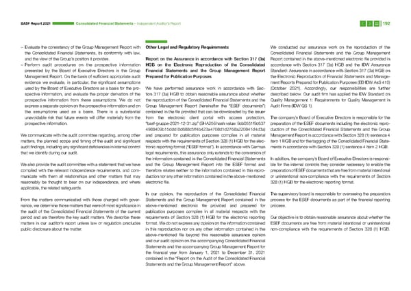 Integrated Report | BASF - Page 192