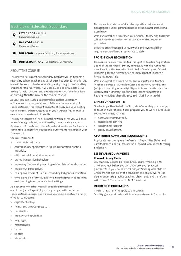 CDU Course Guide Flipbook - Page 35