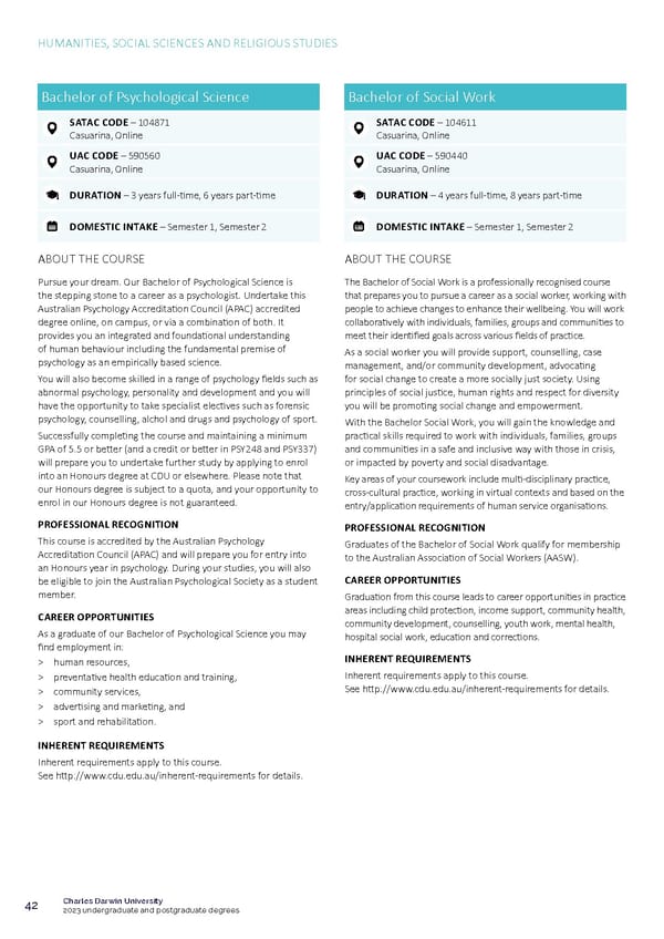 CDU Course Guide Flipbook - Page 46