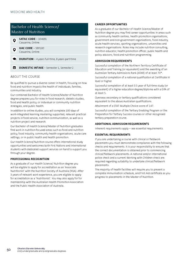 CDU Course Guide Flipbook - Page 54