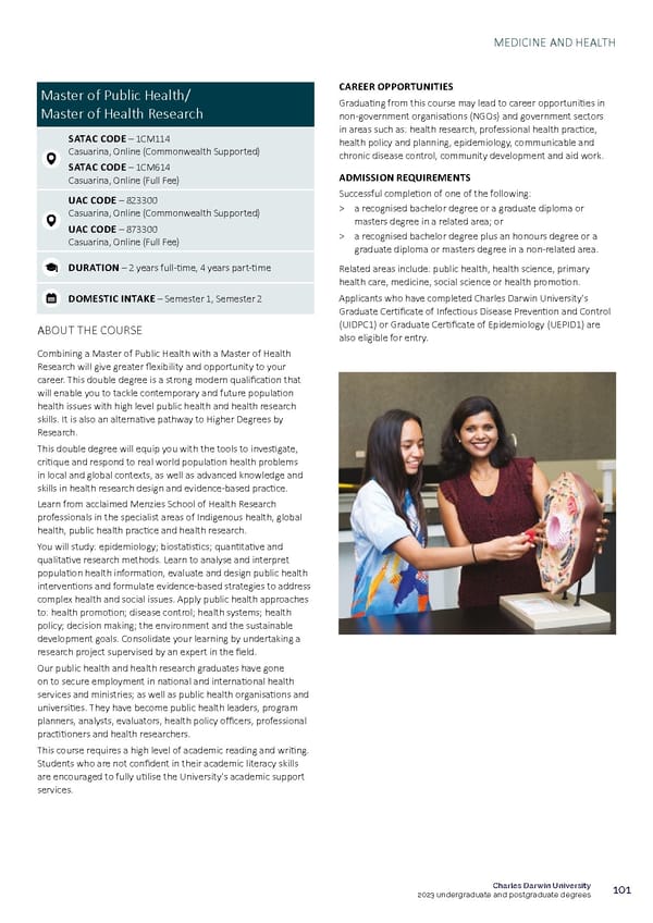 CDU Course Guide Flipbook - Page 105