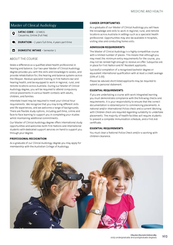 CDU Course Guide Flipbook - Page 107