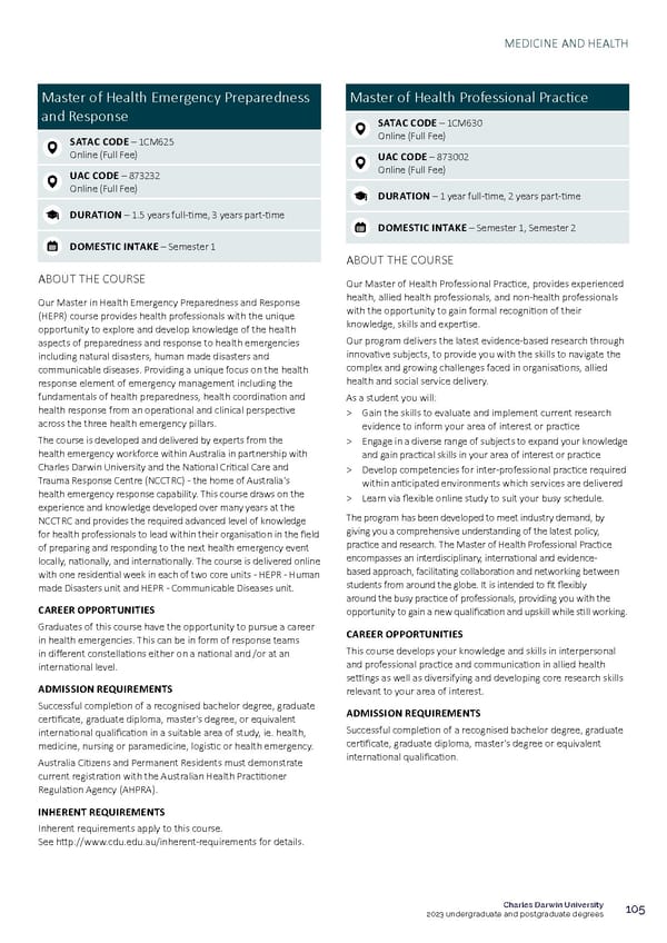 CDU Course Guide Flipbook - Page 109