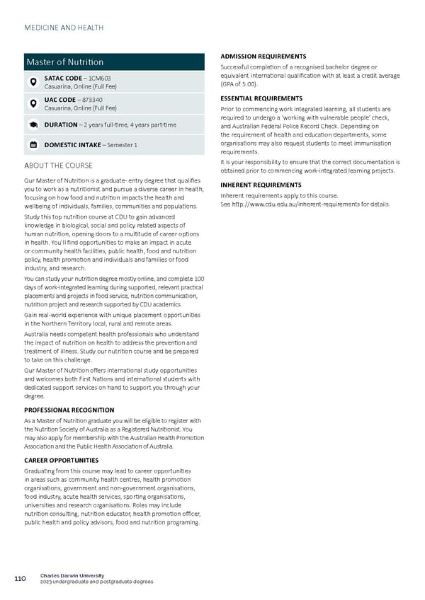 CDU Course Guide Flipbook - Page 114