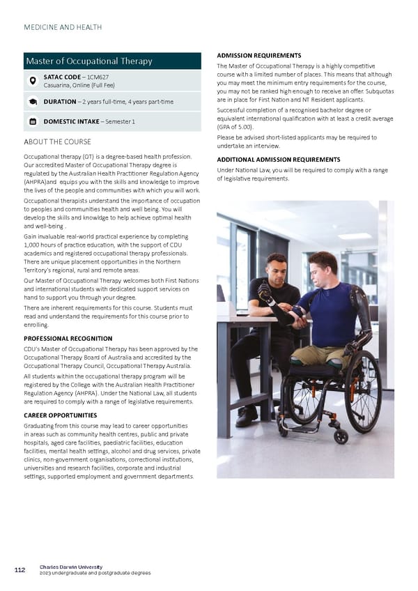 CDU Course Guide Flipbook - Page 116